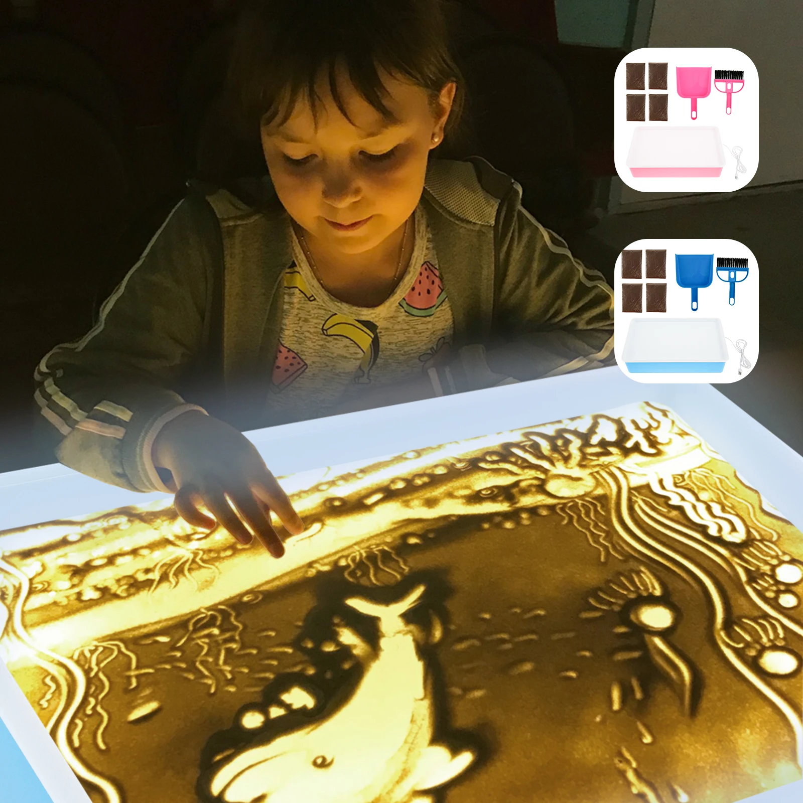 Sand Painting Light Box DIY Sand Painting Light Table Soft Art Box Fun Table Art sand painting light box
