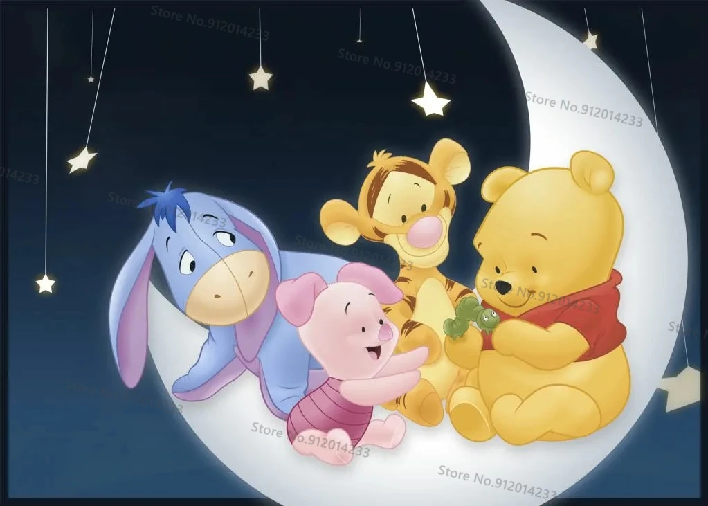 5D Cross Stitch Diamond Painting Disney Cartoon Winnie The Pooh and Friends The Hundred Acre Wood Diamond Embroidery Home Decor