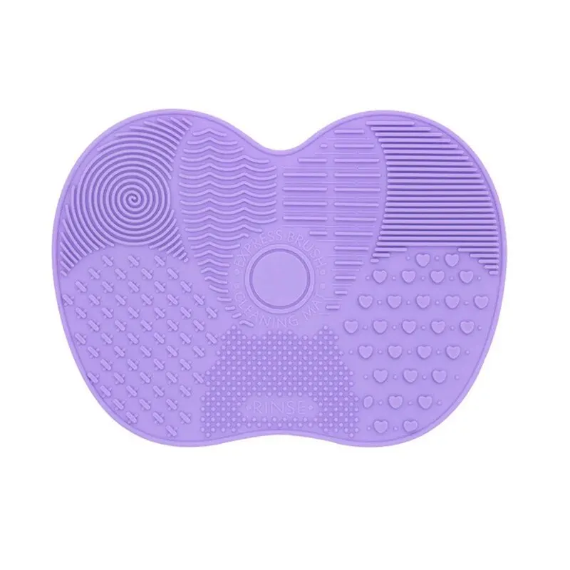 Makeup Brush Cleaner Silicone Apple Scrub Pad With Suction Cup