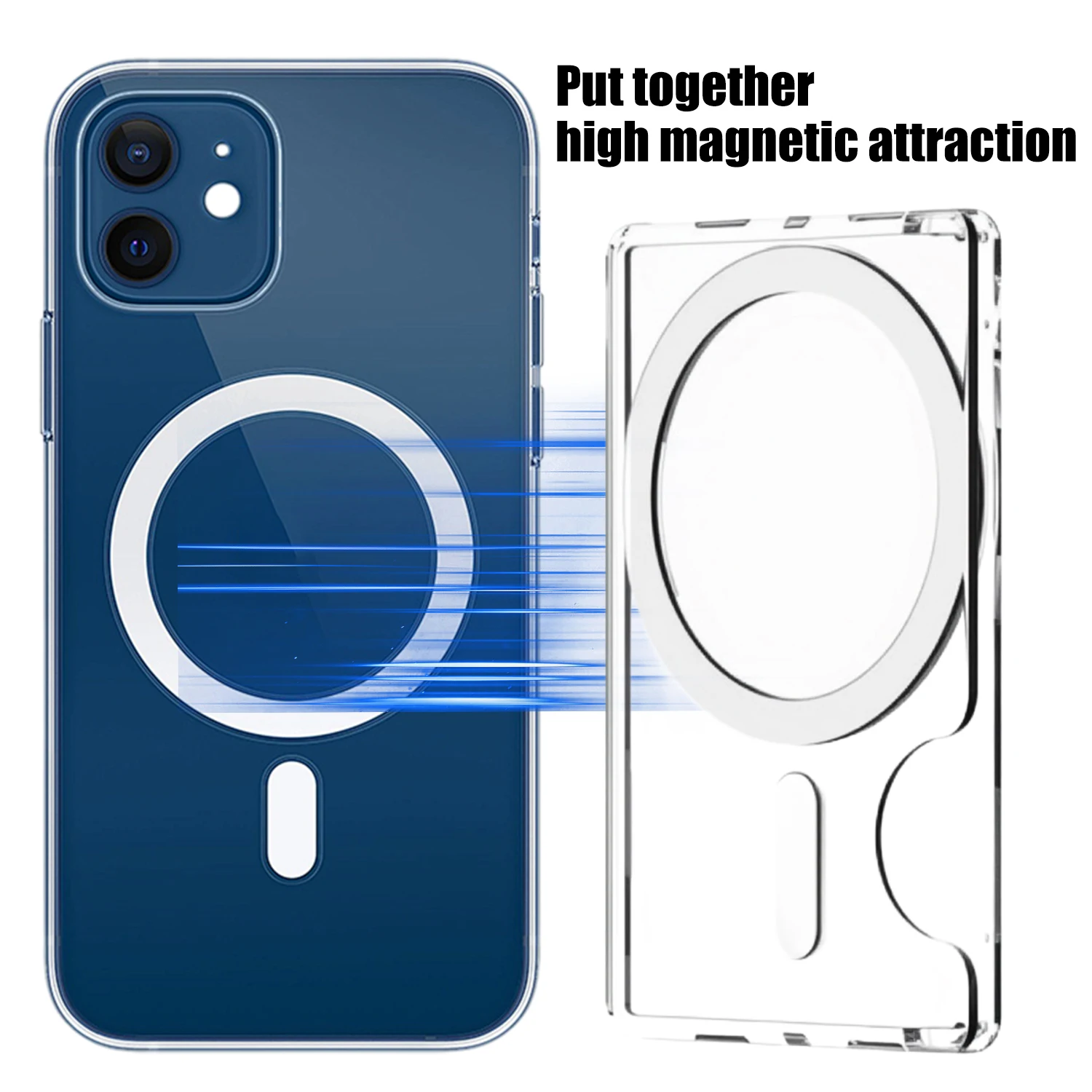 Transparent Magnetic Card Wallet with Card Slot Holder