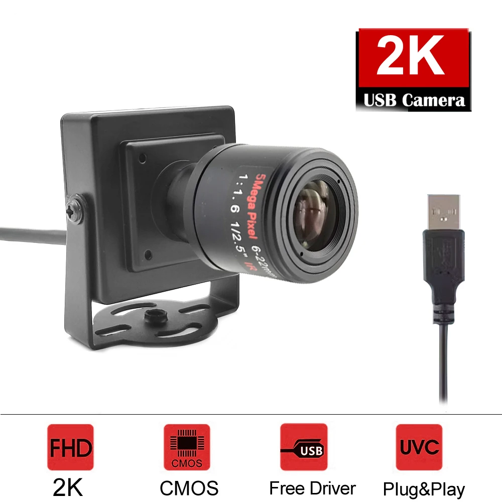 

NEOCoolcam HD 6-22mm Varifocal Manual Zoom Lens 4MP 30fps 2560x1440 MJPG High Speed UVC USB 2K PC Webcam Video Camera