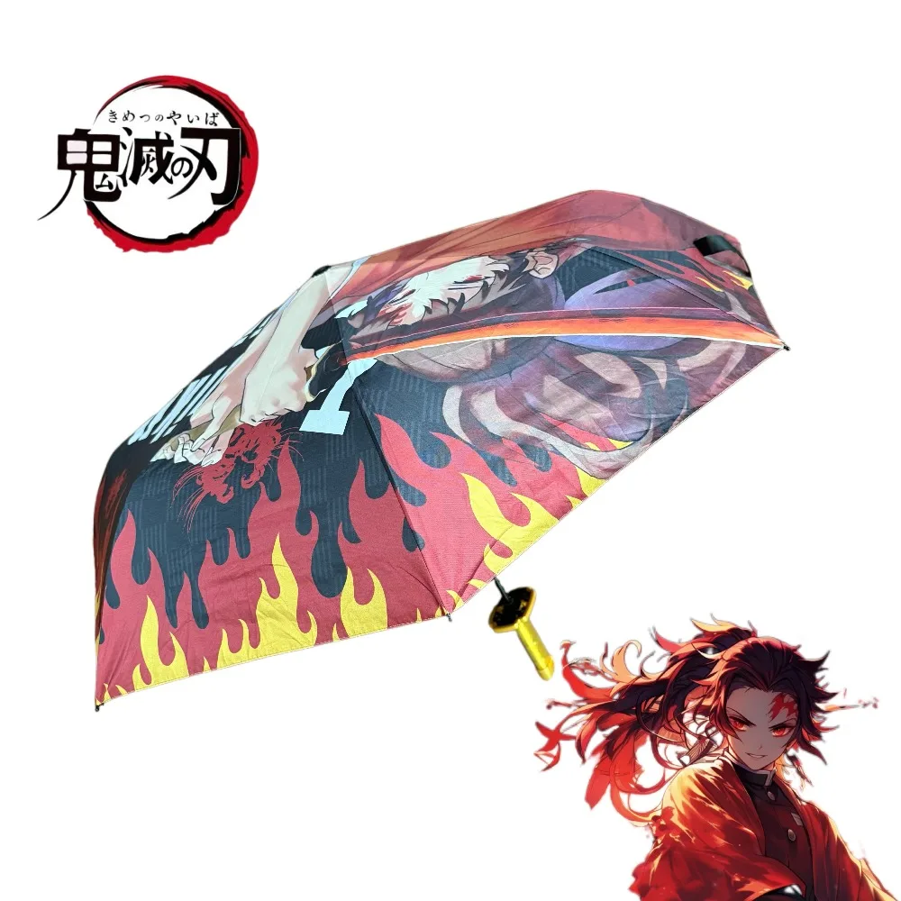 Demon Slayer Katana Sword Umbrella Rain Long UV Blocking Parasol ...
