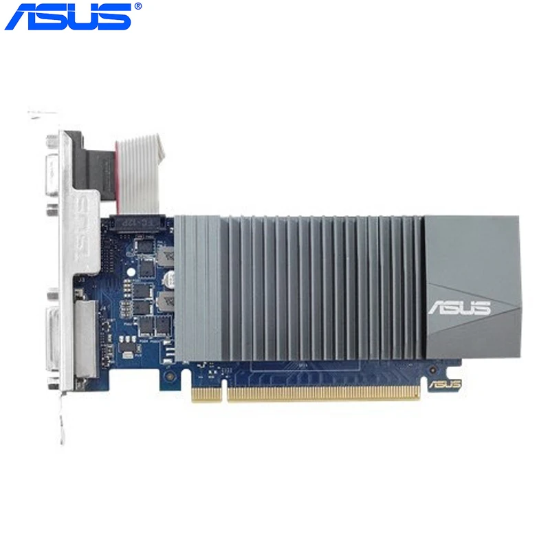 ASUS GT710-SL-1GD5-BRK Graphics Card For NVIDIA GeForce GT710  Series GT 710 1GB GT710 HDMI DVI DDR5 Video Cards PC Gaming Used gaming card for pc