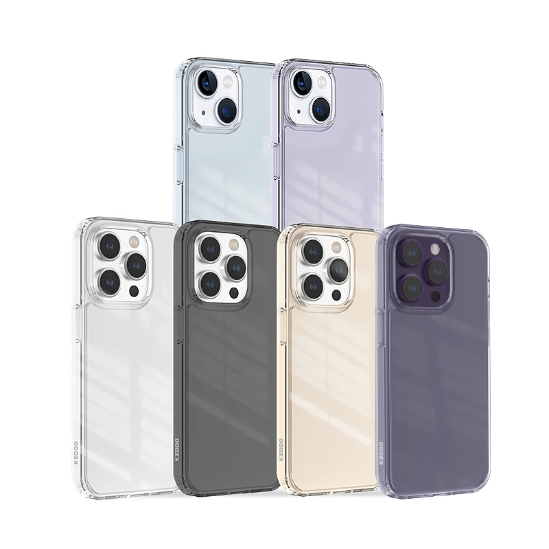 Kzdoo-estojo Protetor para Iphone 14 14plus 14pro 14pro Max à Prova de Choque Claro Transparente Anti-riscos - Image 2