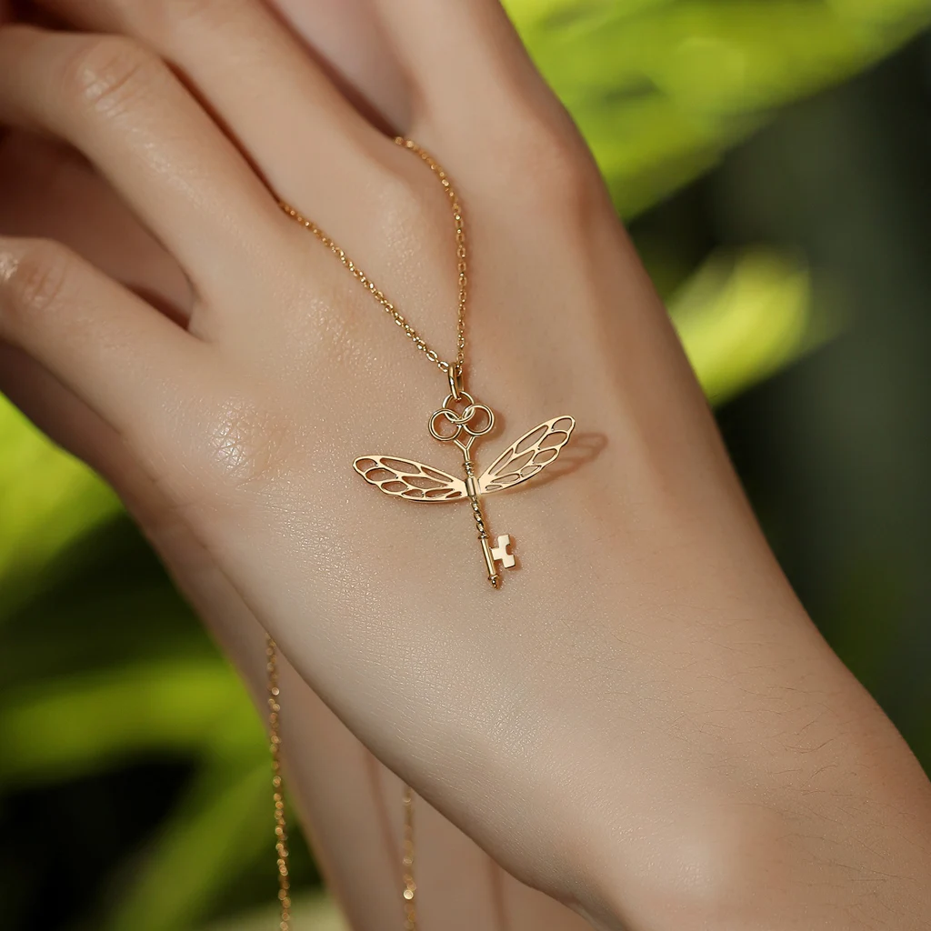 

HP Potters Movie Cosplay Jewelry 925 Sterling Silver Flying Key Pendant Necklace Costume Accessories Props For Women Fans Gifts