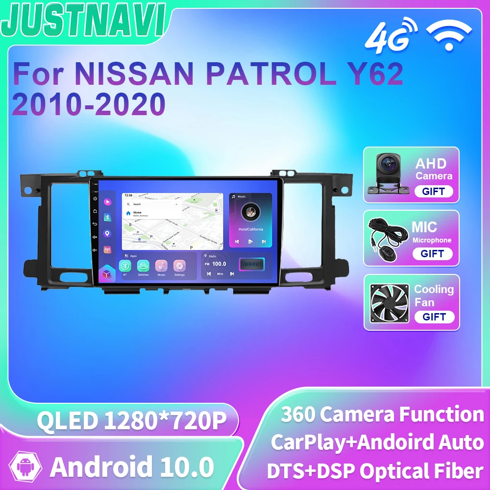

JUSTNAVI QLED GPS Navigation Android Car Multimedia Radio Player For NISSAN PATROL Y62 2010 - 2020 4G WIFI RDS DSP 2 Din No DVD