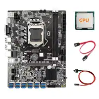 B75 ETH Mining Motherboard with CPU+Switch Cable+SATA Cable LGA1155 12 PCIE to USB MSATA DDR3 B75 USB BTC Motherboard 1