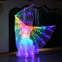 Glowing Belly Dance LED Butterfly Wing Light Up Performance Carnival Night Costume Decor Dancing Cloak