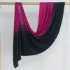 Nouveau Hijabs en Jersey dégradé Double face pour femmes, écharpe en coton pour femmes, enveloppes et châles, bandeau musulman, Turban islamique