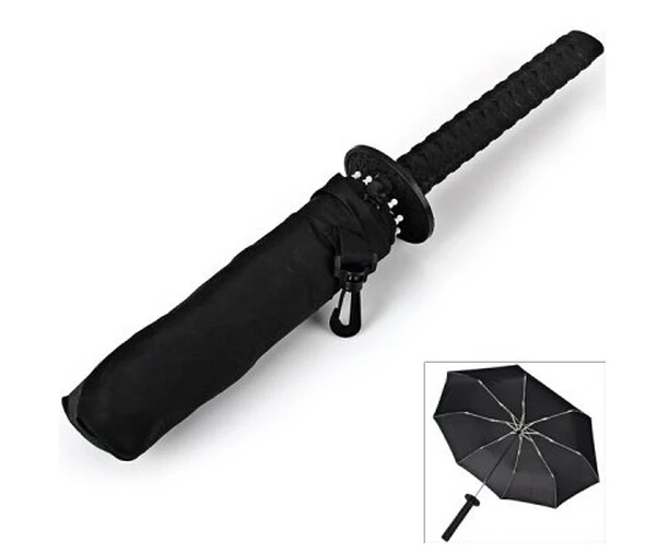 Paraguas de mango largo con forma espada y Daga, cuchillo de estilo Samurai creativo, negro, lluvia, sol, 1 unidad| | - AliExpress