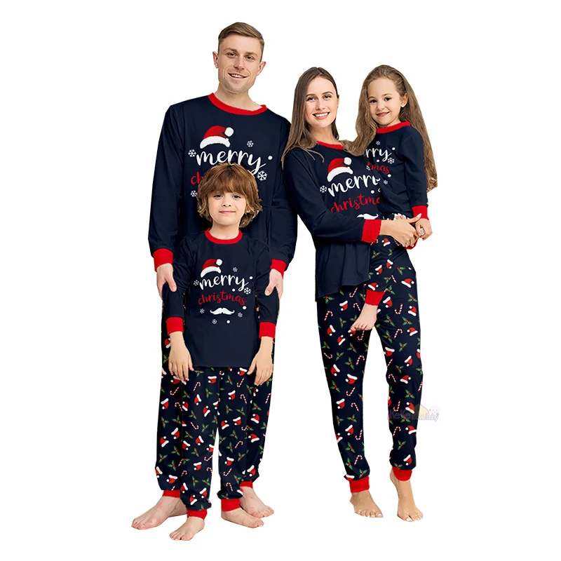 thumbnail image 1 of Conjunto de pijamas navideños a juego para toda la familia 2025, pijamas navideños de 2 piezas para adultos, madres, padres e hijos, ropa de dormir para bebés, ropa para perros, 1 of 5
