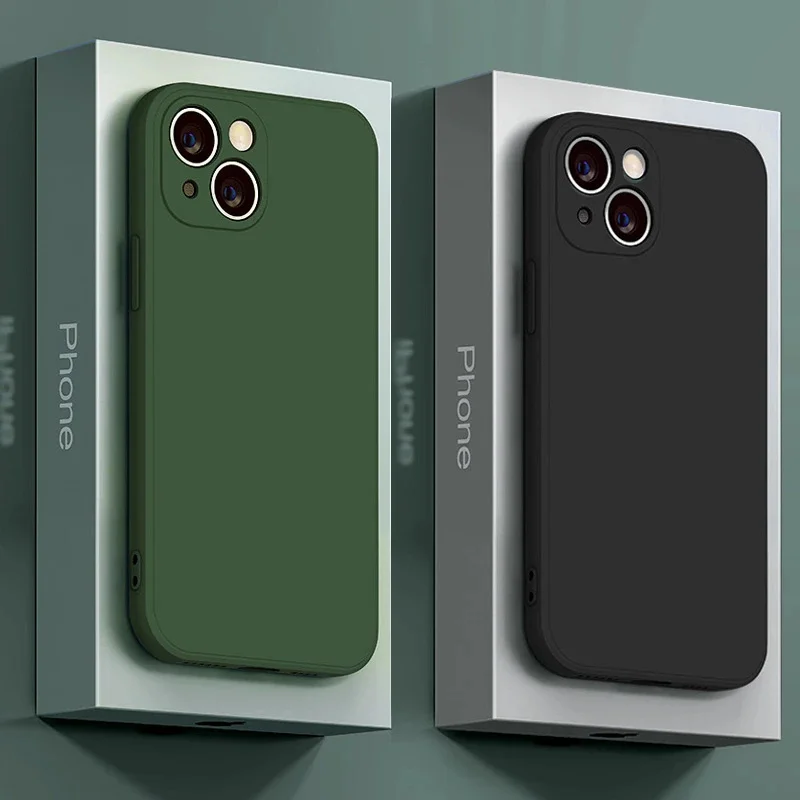 Luxus Mode Flüssigkeit Silikon Fall Für iPhone 15 14 13 12 11 15 Pro Max Telefon Fällen X XR XS 8 14 15 Plus Stoßfest Zurück Abdeckung – Detail 6