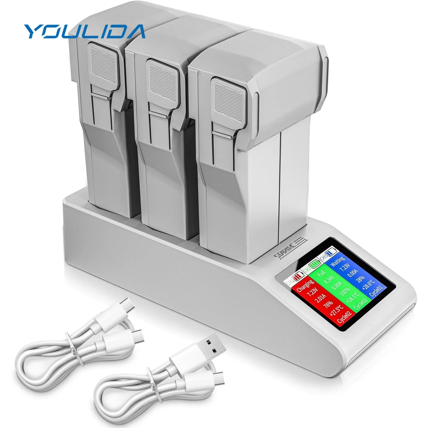 Hub de Charge pour DJI Mini 3/Mini 3 Pro/Mini 4 Pro - Chargeur Multiple
