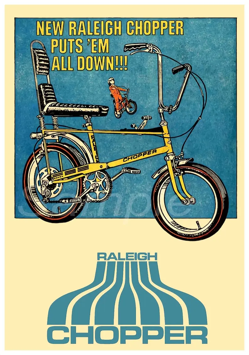 

Винтажный рекламный постер Raleigh Chopper