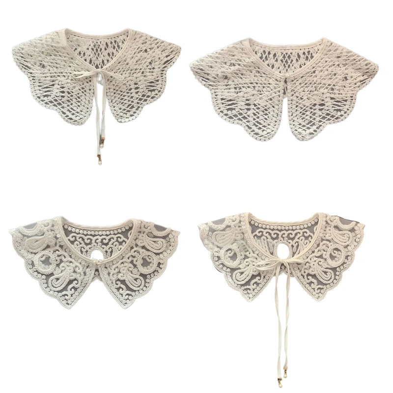 

False Collar Sweater Embroidery See Through Collar Detachable Collar Neckline