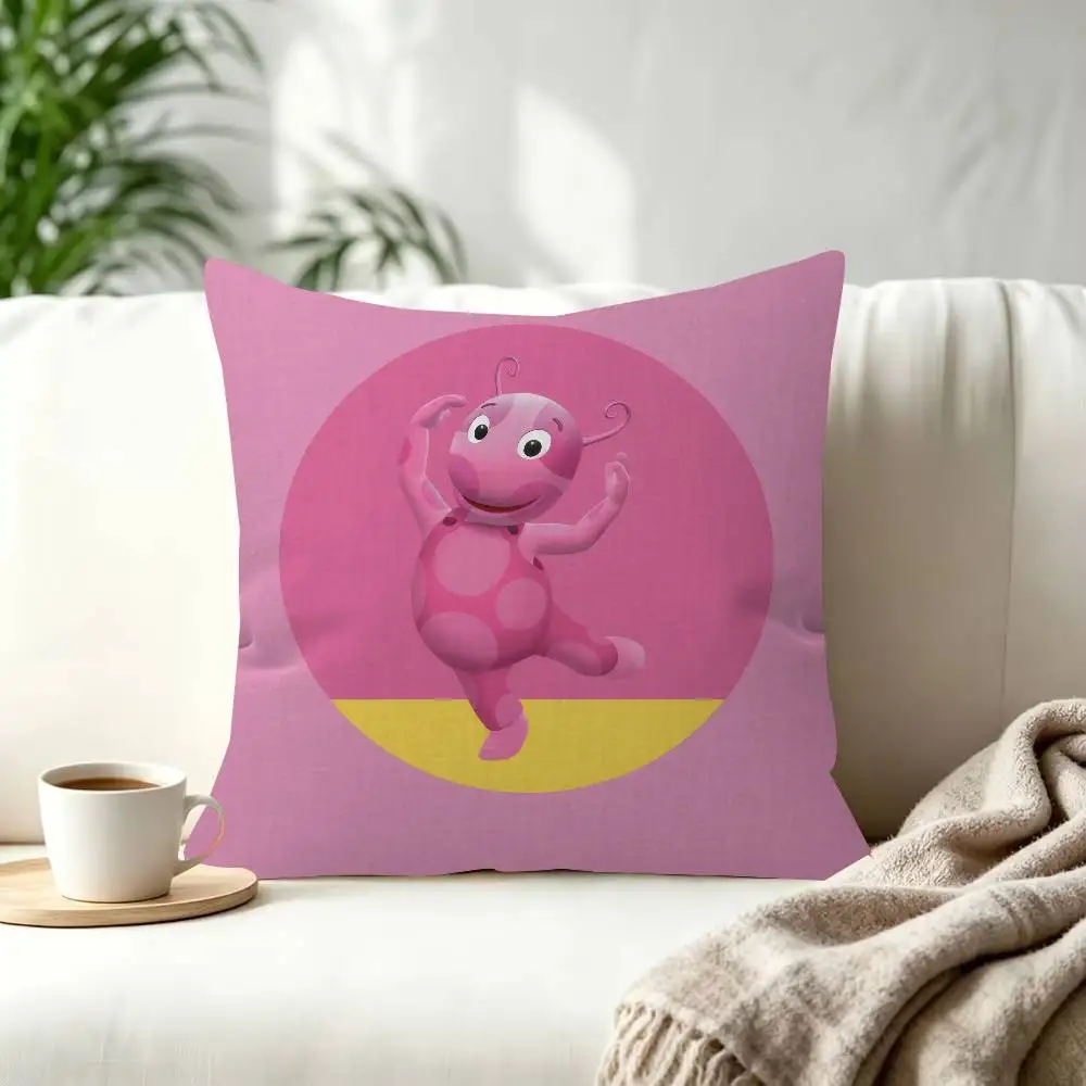 Playful Backyardigans Decorative Throw Pillow Cover - Cozy Square Accent