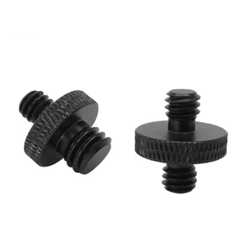 3 Adattatori Per Supporto Microfono - 1/4" Femmina A M6 Maschio, In Lega Di Alluminio, Nero - Foto 2