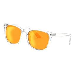 Amber Orange Lens Blue Light Blocking Glasses - Ideal (Clear orange)