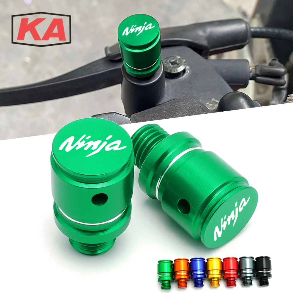 

M10*1.25 CNC Motorcycle Mirror Hole Plug Screws Bolts Cap For Kawasaki Ninja 400 250 300 650 1000 Ninja400 Ninja650 2013-2022