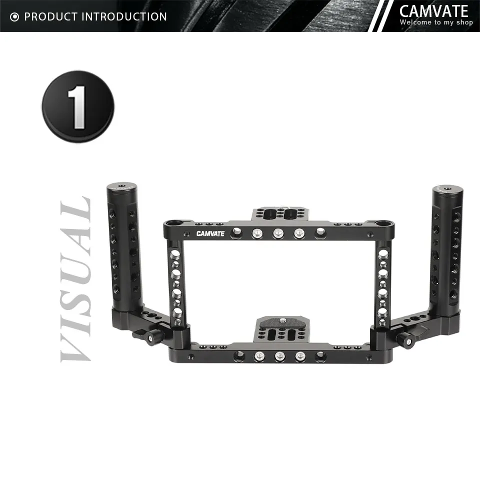 Director’s Monitor Cage Rig With Adjustable Dual Cheese Handgrip For 5" Or 5.5"