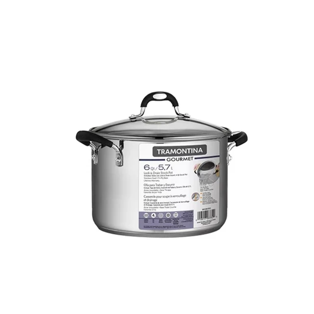 360 Cookware 6 Quart Gourmet Stainless Steel Stockpot