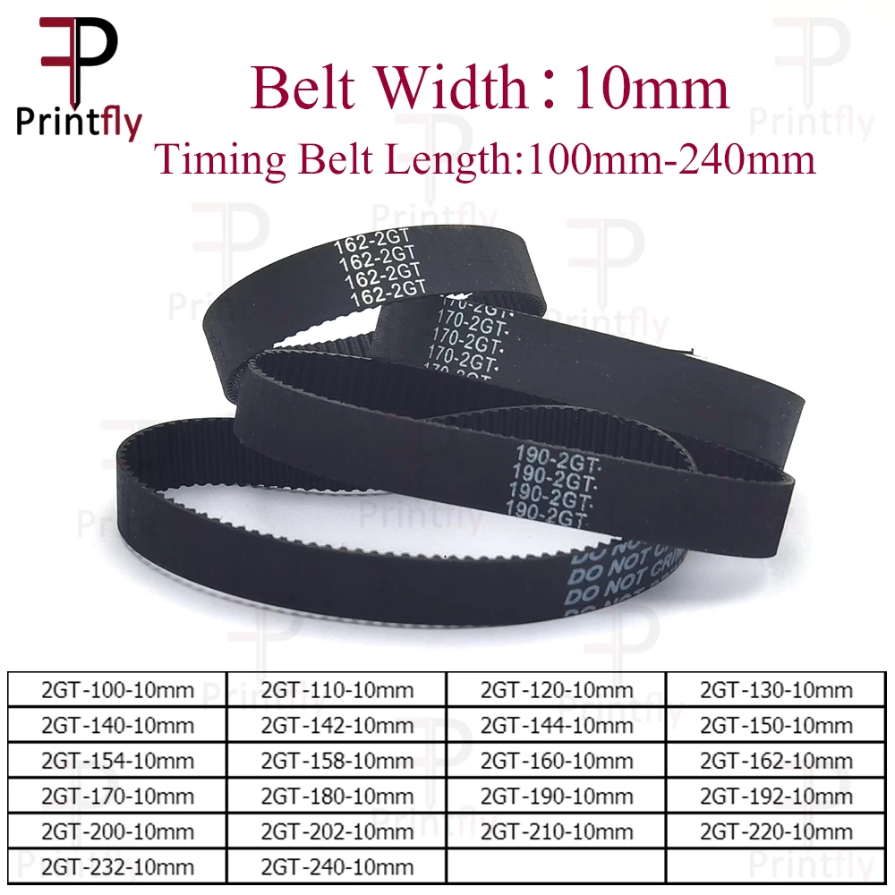RobotDigg 140-2gt-6 Endless GT2 Belt 140mm Length 70 Teeth 2GT Synchronous Belt 2mm Pitch 6mm Width GT2 Closed Loop Timing Belt Pack Of 10pcs