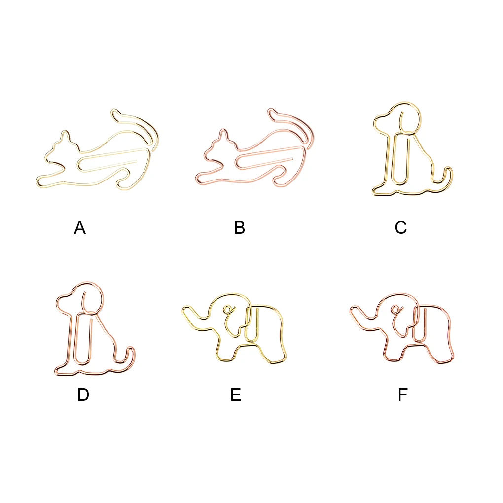 

30Pcs Paper Clip Animal Shape Photo Memo Clips Cartoon Cat Bookmark Pin Students Mini For Office School Supplies