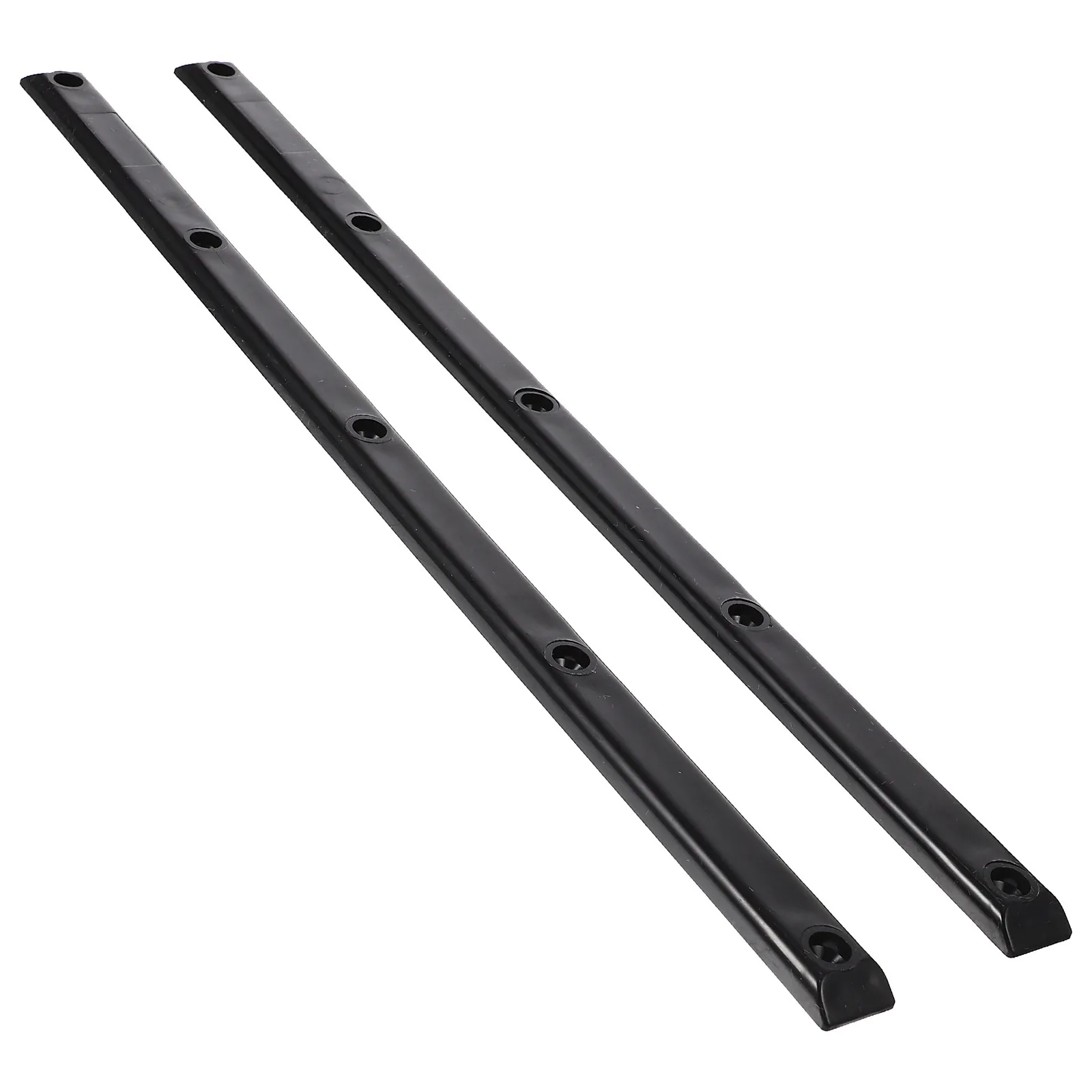 2Pcs 튼튼한 스케이트 보드 리브 본 레일 플라스틱 롱 보드 레일 부품 충돌 방지 스케이트 보드 액세서리 교체 가능한 데크
