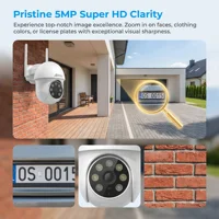 ANRAN 1920P Wifi caméra de sécurité caméra de Surveillance extérieure 24/7 HD enregistrement couleur Vision nocturne avec suivi automatique Audio bidirectionnel 2