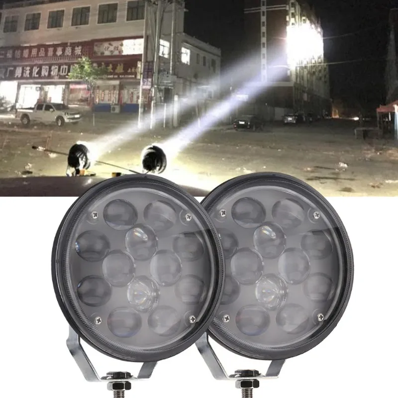 

Powerful 60w Spot Led Car headlight 6D Lens Super Far Range Auto Spotlight bulb 6" Round Offroad fog light Front driving lights