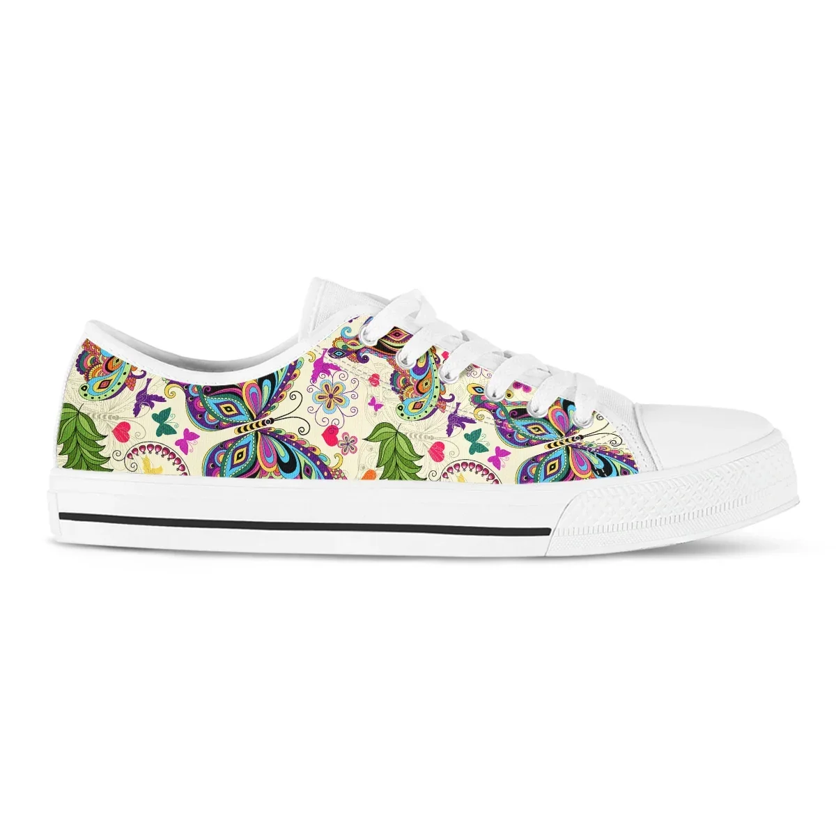 Abstart Butterfly Design Sports Canvas Sneakers Women Shoes Fashion Casual Vulcanized Flat Footwear Female Low Tops