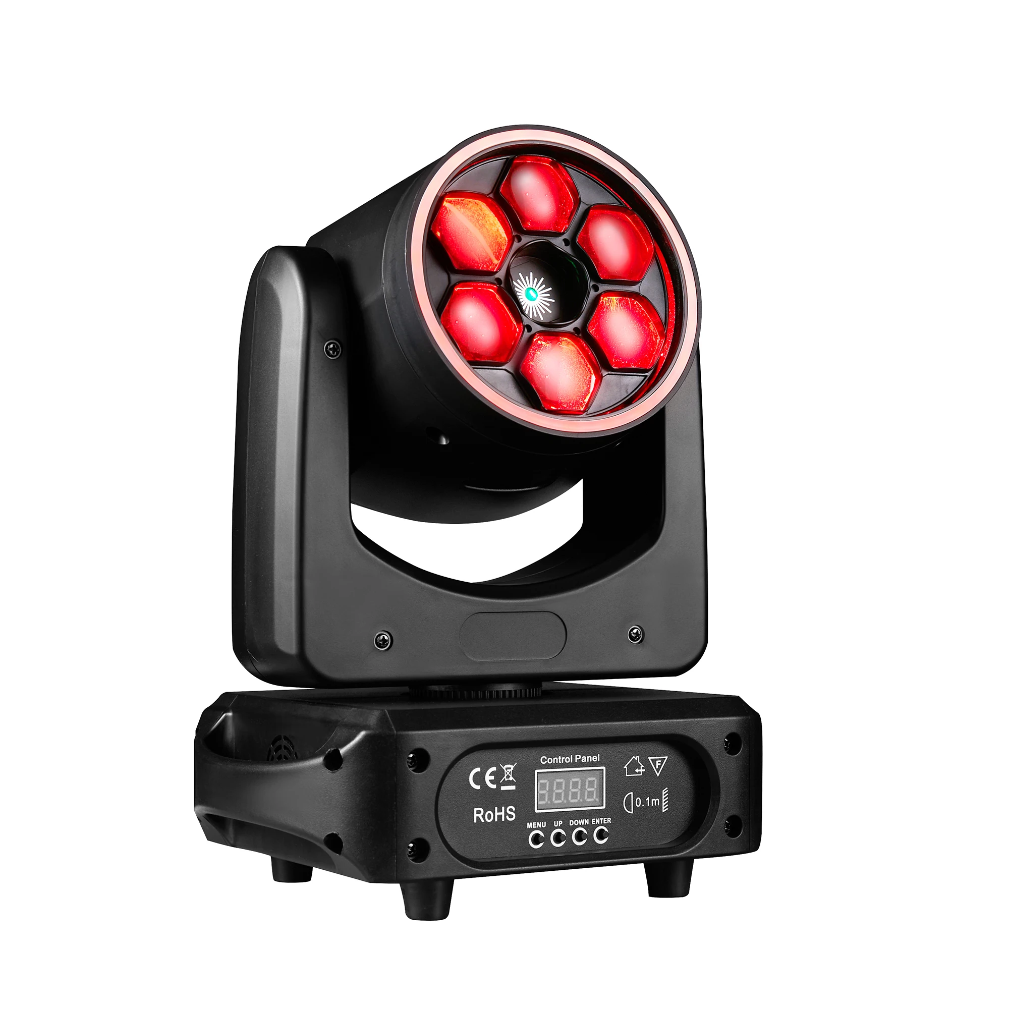 6x15w Mini Bienen auge führte beweglichen Kopfs trahl & Laser & Halo-Effekt 3 in1 Stufe DJ grün Laser Stern Effekt Lichter