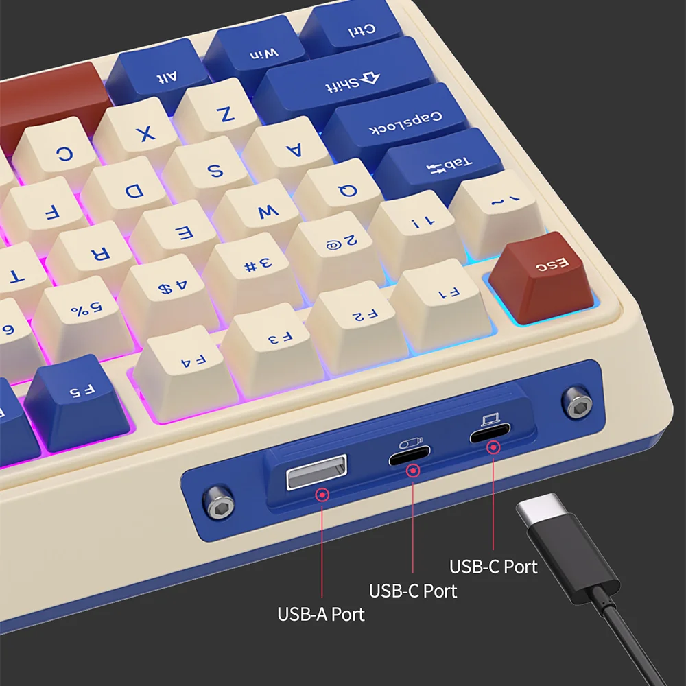 KZZI K75 PRO RGB 75% Wireless Gasket Mechanical Keyboard Triple