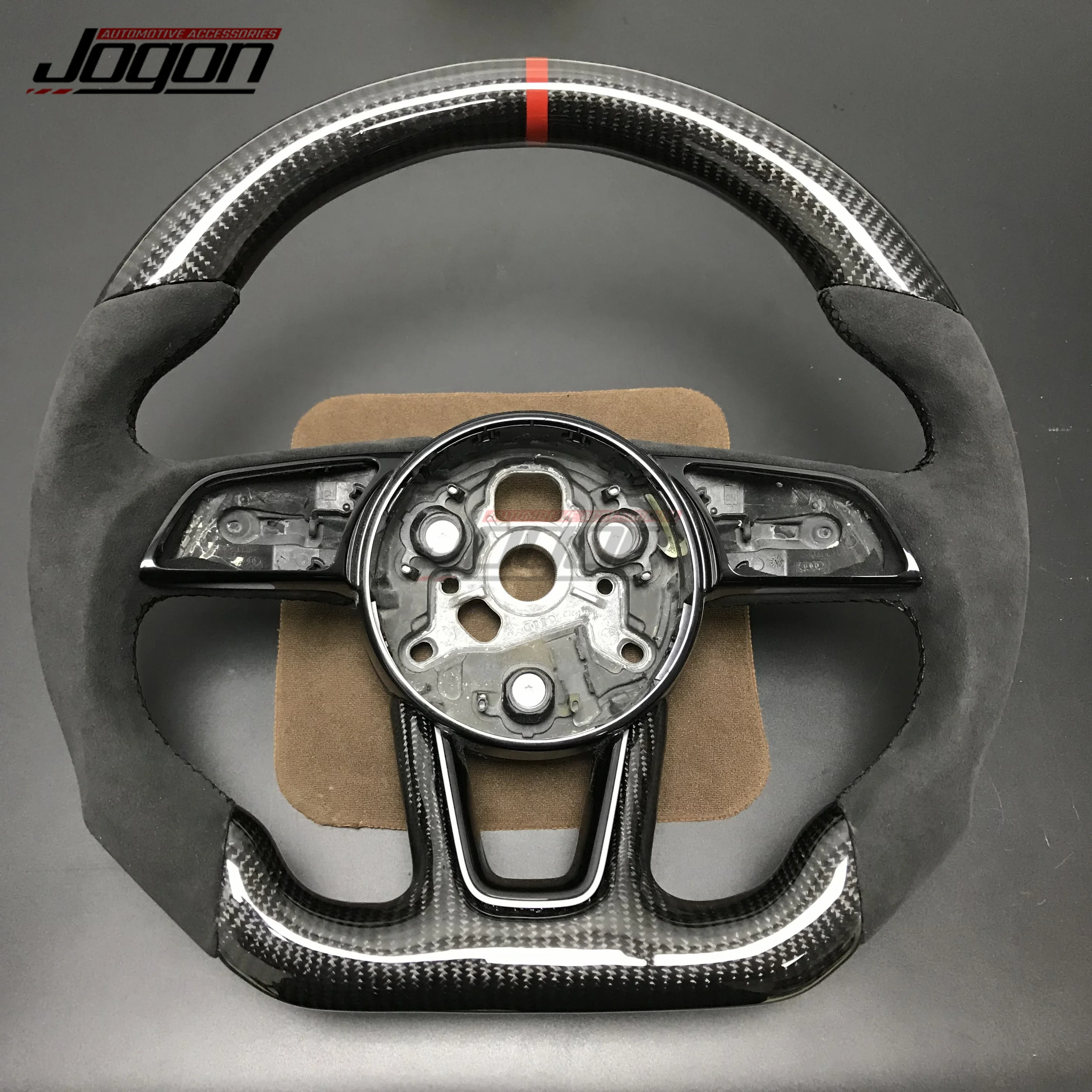 

Customized Real Carbon Fiber Interior Car Replacement Steering Wheel Styling Cover For Audi A3 A4 A5 S3 S4 S5 B9 2017 2018 2019