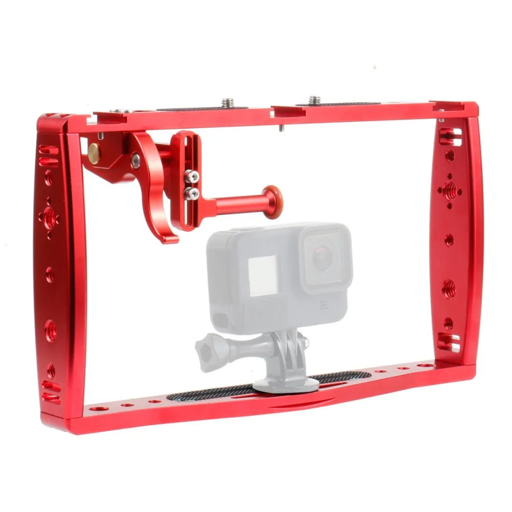 Stabilisator Halterung Selfie Tablett Dual Griff Grip Taschenlampe Halter Halterung Unterwasser Tauchen für GoPro 13 12 Action Sony SLR Kamera – Detail 37