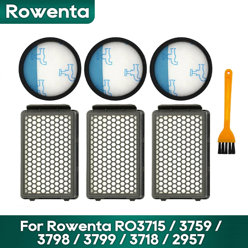 Compatible For Rowenta RO3715 / 3759 / 3798 / 3799 / 3718 / 2957 Samurai SG3751WA Compact Power Vacuums Filter Spare Parts for rowenta ro3715 3759 3798 3799 3718 samurai sg3751wa spare hepa filter kit part replacement for compact power cyclonic vacuum