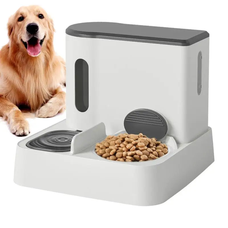 

Automatic Dog Cat Feeder And Water Dispenser 1000ml Cat Food Dispenser With Double Bowls Portable Pet Bowl Pet Accessories