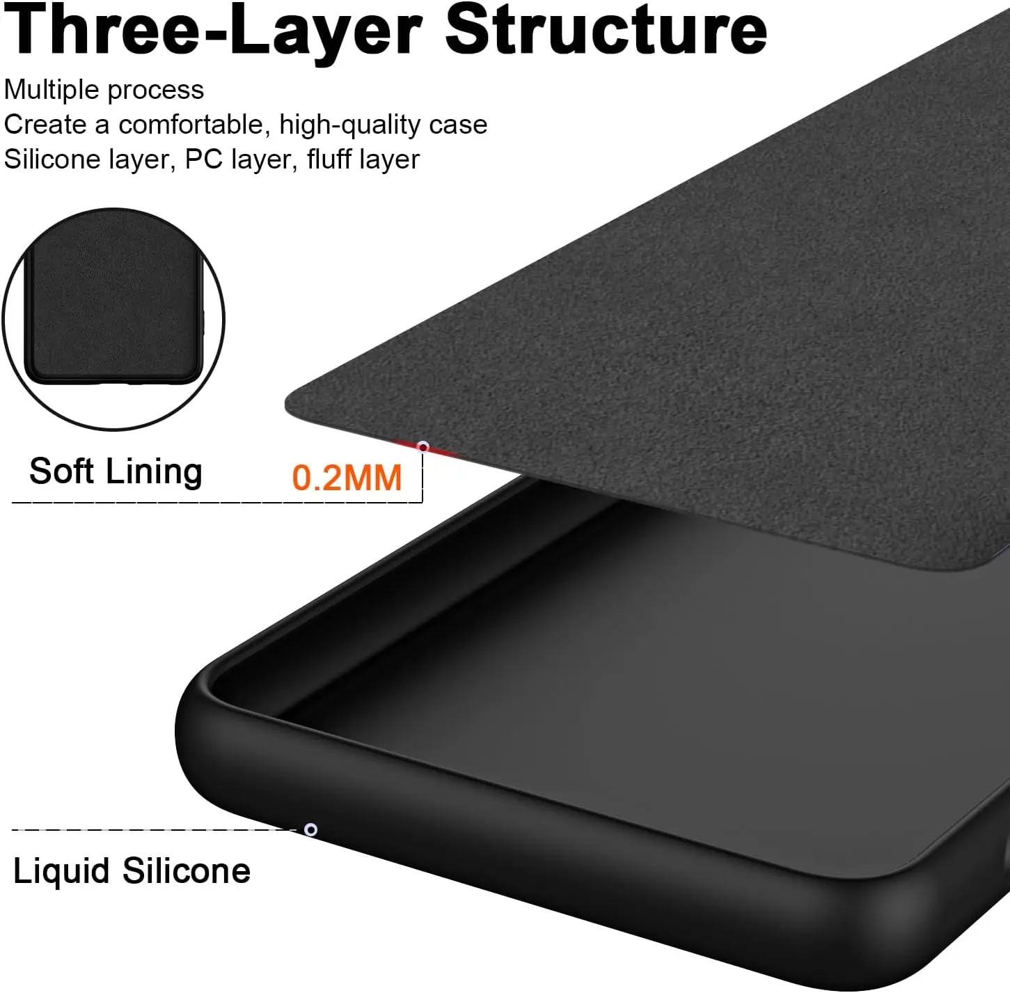 Enhanced Liquid Silicone Protective Case - Soft and Flexible TPU Cover
