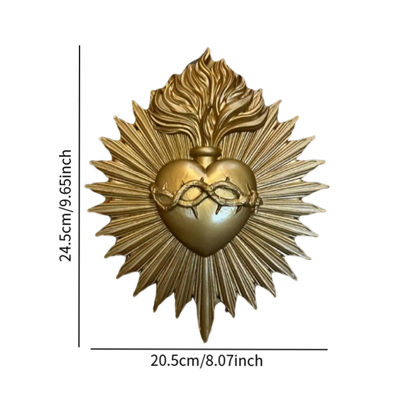 Gothic Statue Decorative Art Heart Gothic Wall Plaque Wall Hanging Sculpture for Hotel Home Living Room Entrance Decoration Gothic Statue Decorative Art Heart Gothic Wall Plaque Wall Hanging Sculpture for Hotel Home Living Room Entrance Decoration