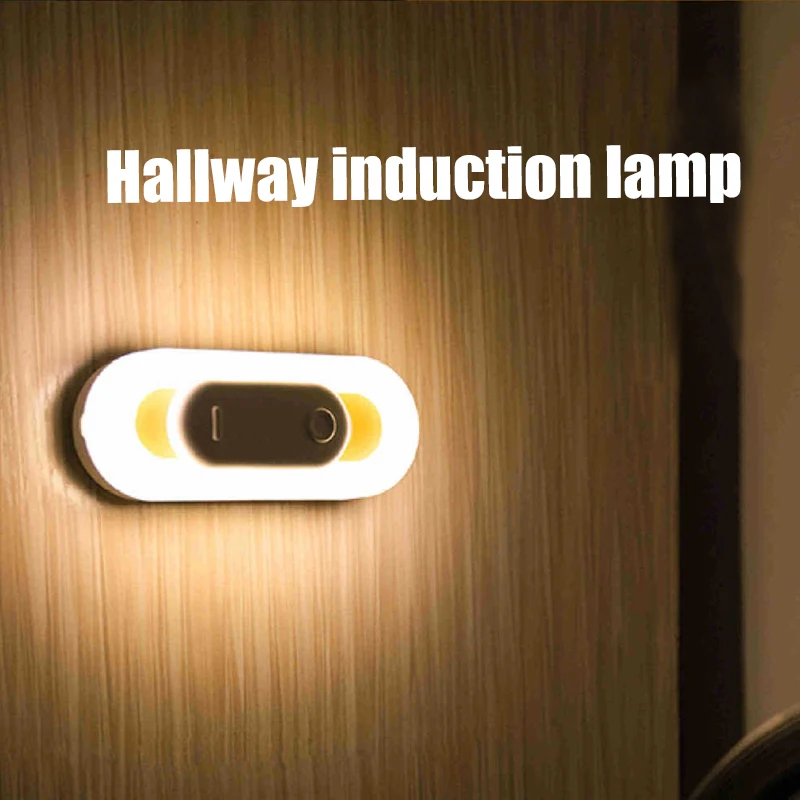 

USB Charging Night Light LED Home Lighting Wall Light Aisle Corridor Human Light Body Sensor Light Creative Bedroom Bedside Lamp