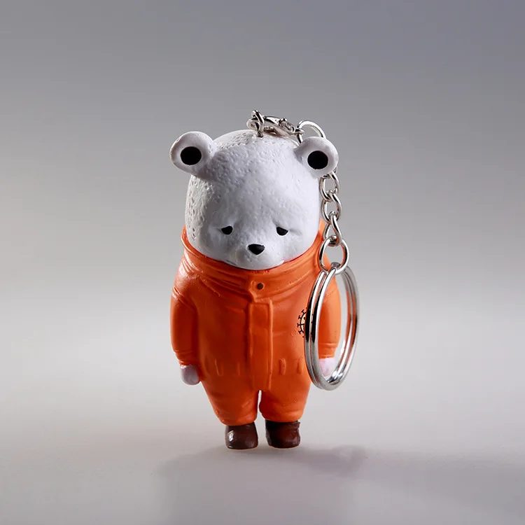 

One Piece Anime Wholesale Apology Bear Bepo Handmade Model Pendant Keychain Gift Keyring Motorcycle Accessories Cartoon Toy Kid