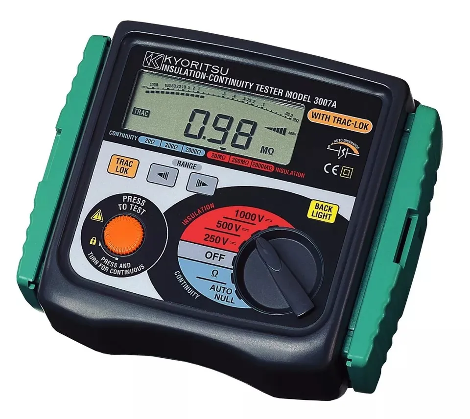 KYORITSU 3005A/3007A Digital Insulation/Continuity Tester with Back Light 250V/500V/1000V