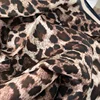 New 100% Real Silk Scarf For Woman Vintage Leopard Head Hair Scarfs Small Square Bandana Femme Office Neckerchief SD0201 2