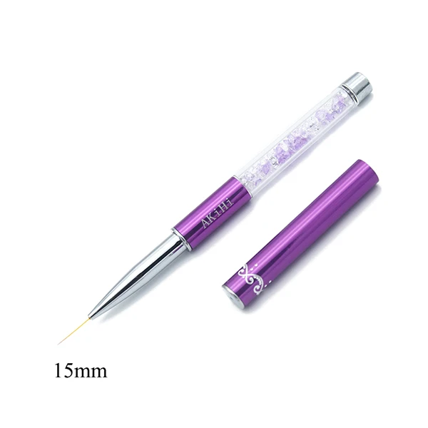 5-20mm Nail Art Line Painting Brushes Crystal Acrylic Thin Liner Drawing Pen Manicure Tools UV Gel 6