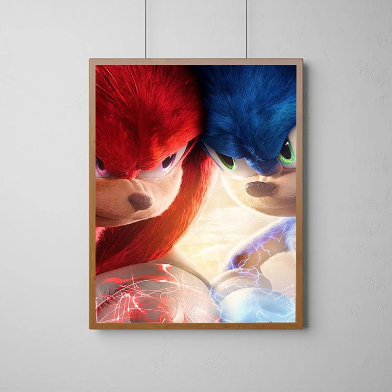 thumbnail image 1 of Póster de S-Sonic H-Hedgehog, póster de juego de dibujos animados, decoración de pared para el hogar, accesorio, pintura sobre lienzo, pinturas decorativas, arte, 1 of 5