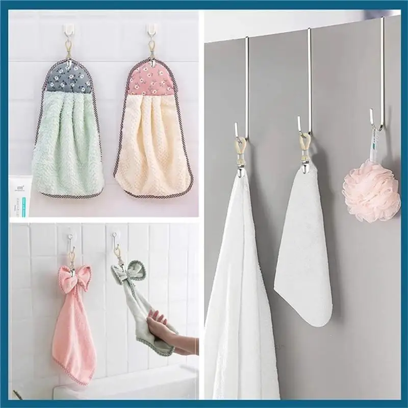 

Bathroom Towel Clips Braided Cotton Towel Clip With Metal Clamp For Home Bathroom Kitchen Storage
