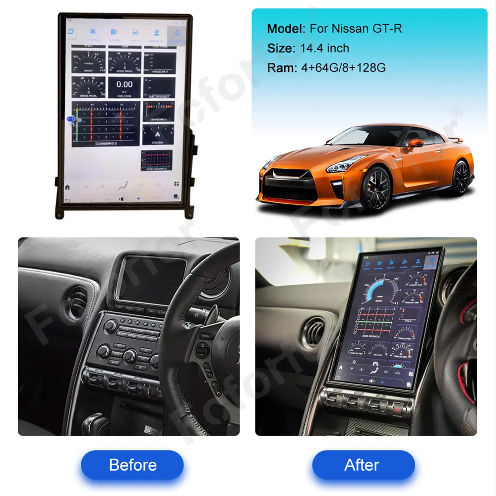 

Автомагнитола для Nissan GT-R GTR Skyline 2011 - 2017 Carplay Android вертикальный экран Автомобильный 2 Din мультимедийный автомобиль GPS Аудио
