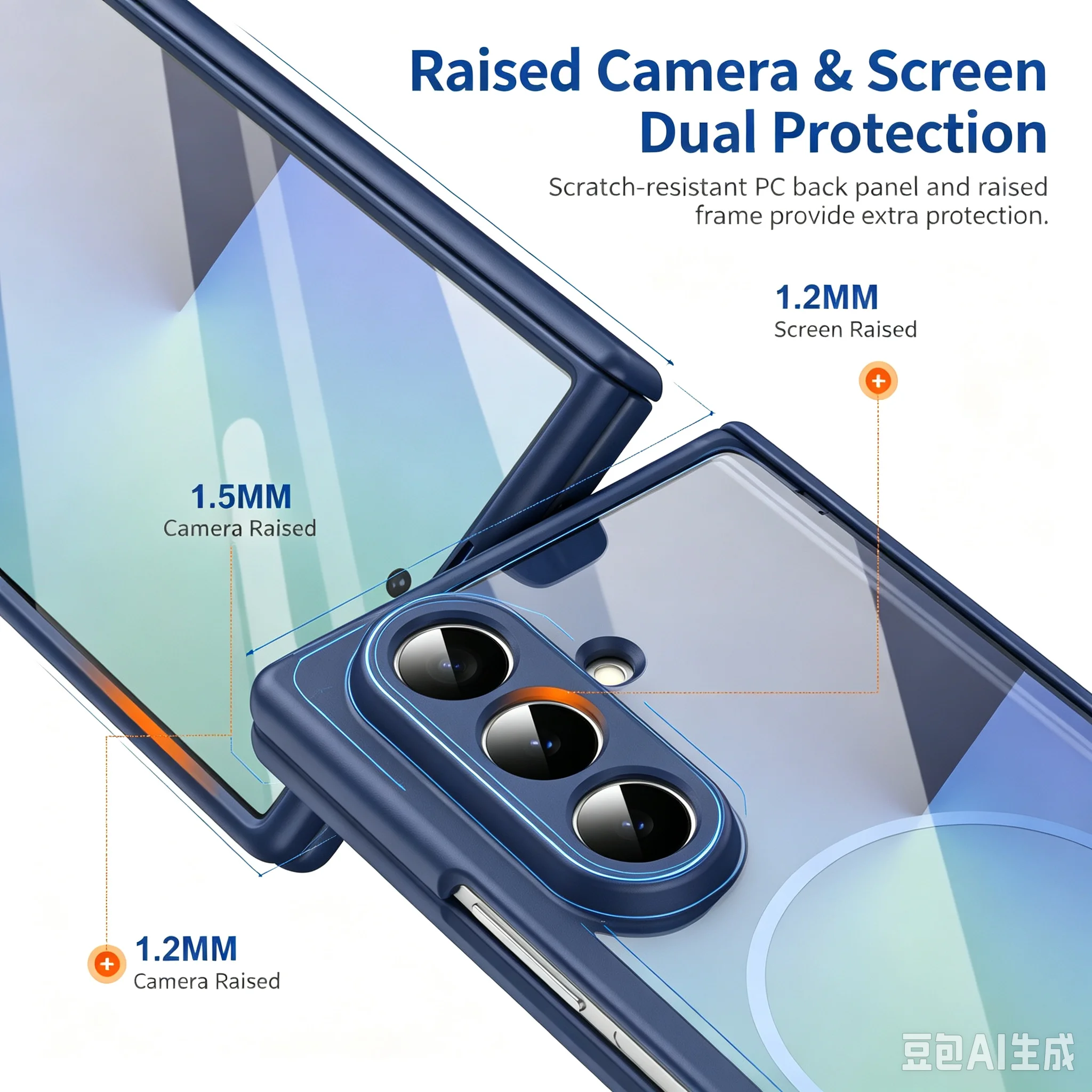 Premium Ultra Thin Magnetic Ring Protective Case with Full Hinge Protection