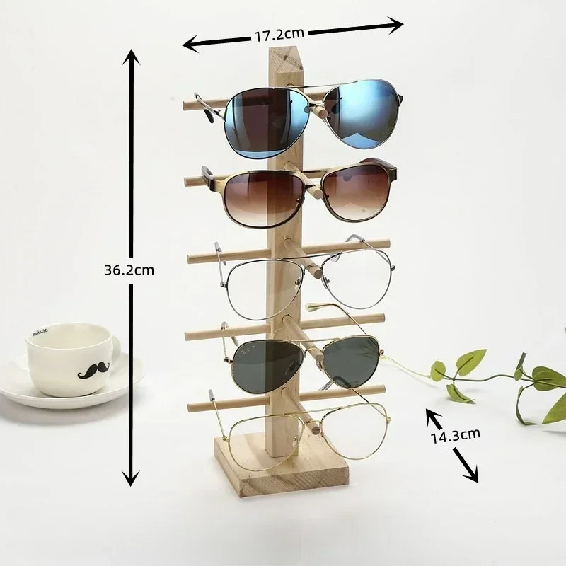 Multi Layers Wood Sunglass Display Racks Shelf Eyeglasses Show Stand Jewelry Holder For Multi Pairs Glasses Showcase Women 6