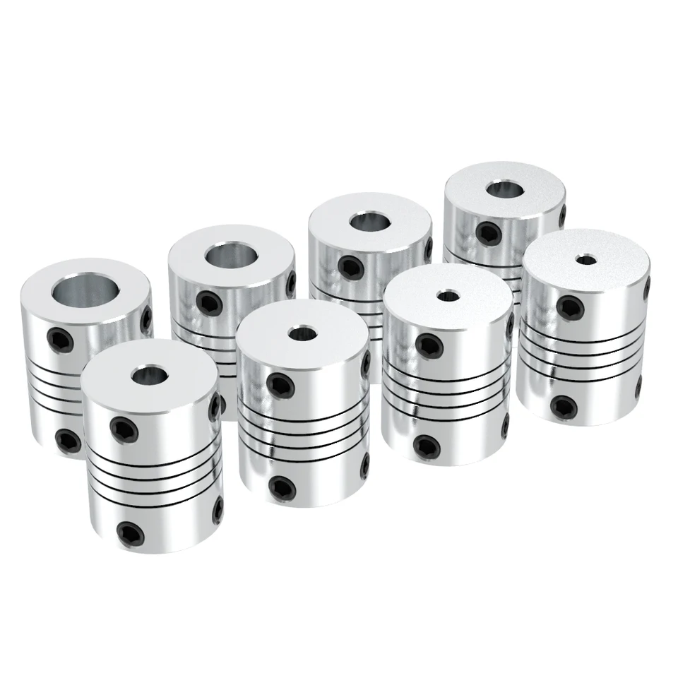 Giunto Per Albero Motore 5mm-8mm In Alluminio CNC – 2 Pezzi Con Chiave Esagonale, Per Stampanti 3D E Motori Passo-Passo